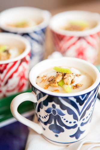 pear and parsnip soup with walnuts | 52 new foods challenge | serve it small