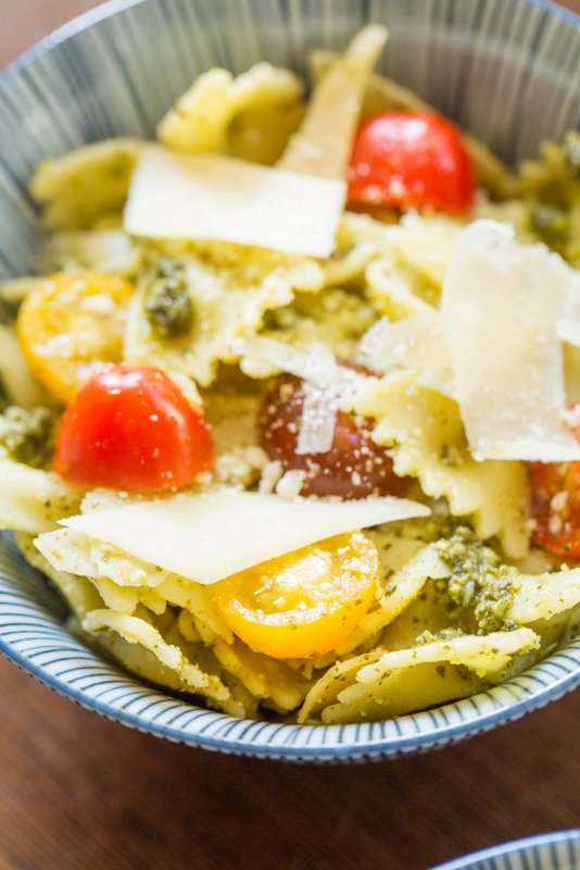 basil pesto pasta | 52 new foods challenge | jennifer tyler lee | 1