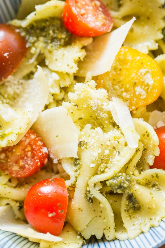basil pesto pasta | 52 new foods challenge | jennifer tyler lee | 3