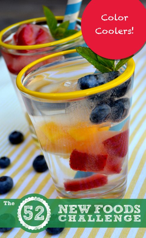 drink water | color coolers | the 52 new foods challenge