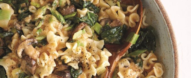 Mustardy Mushroom and Kale Stroganoff