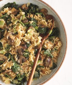 Mustardy Mushroom and Kale Stroganoff-min