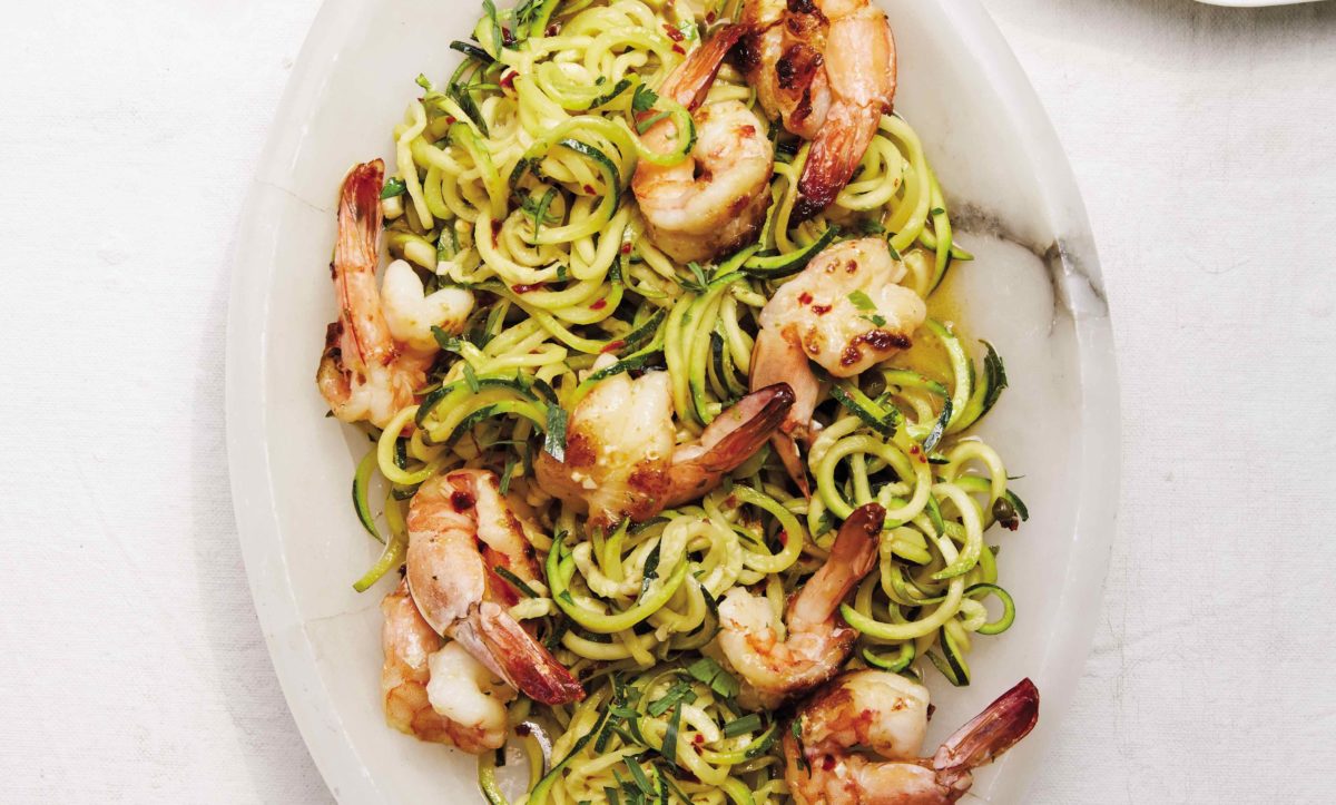 Shrimp Scampi with Zucchini Noodles + Pollan Family Mostly