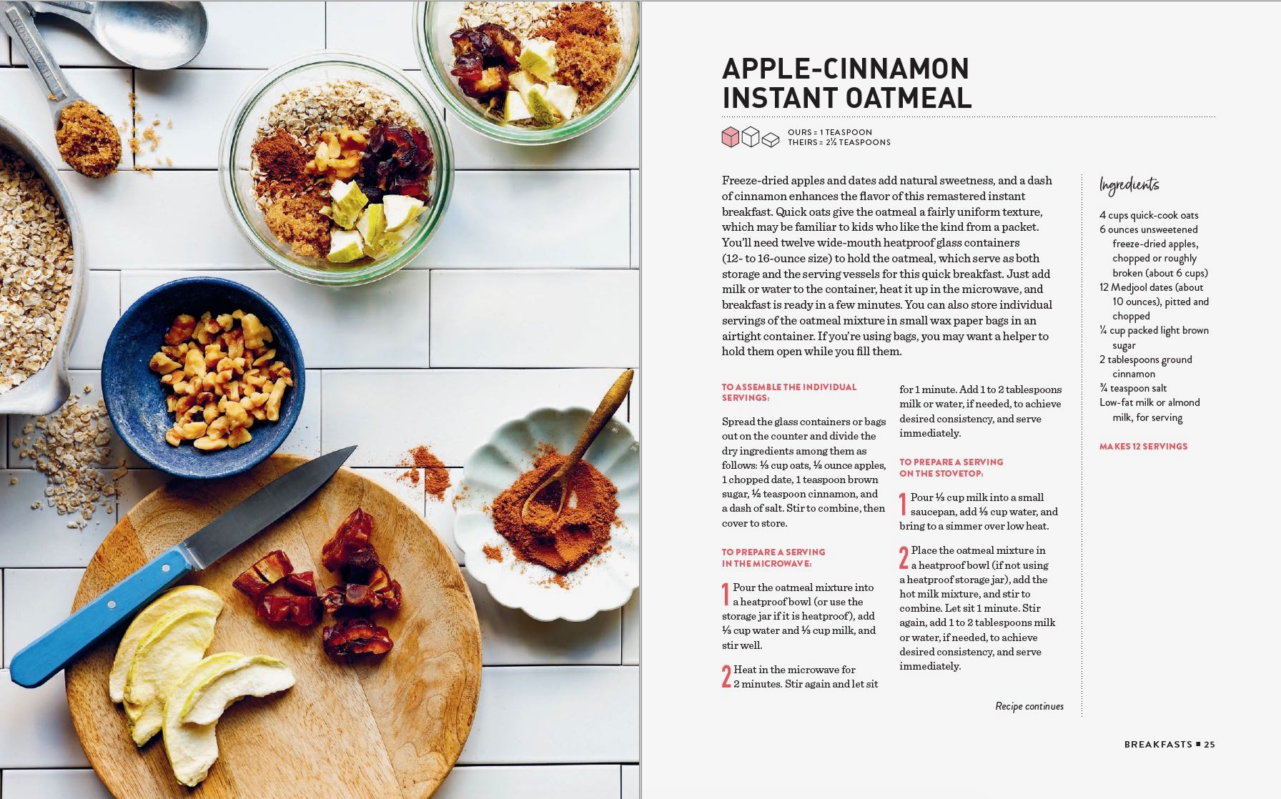 Apple Cinnamon Instant Oatmeal | Half the Sugar All the Love | Jennifer Tyler Lee