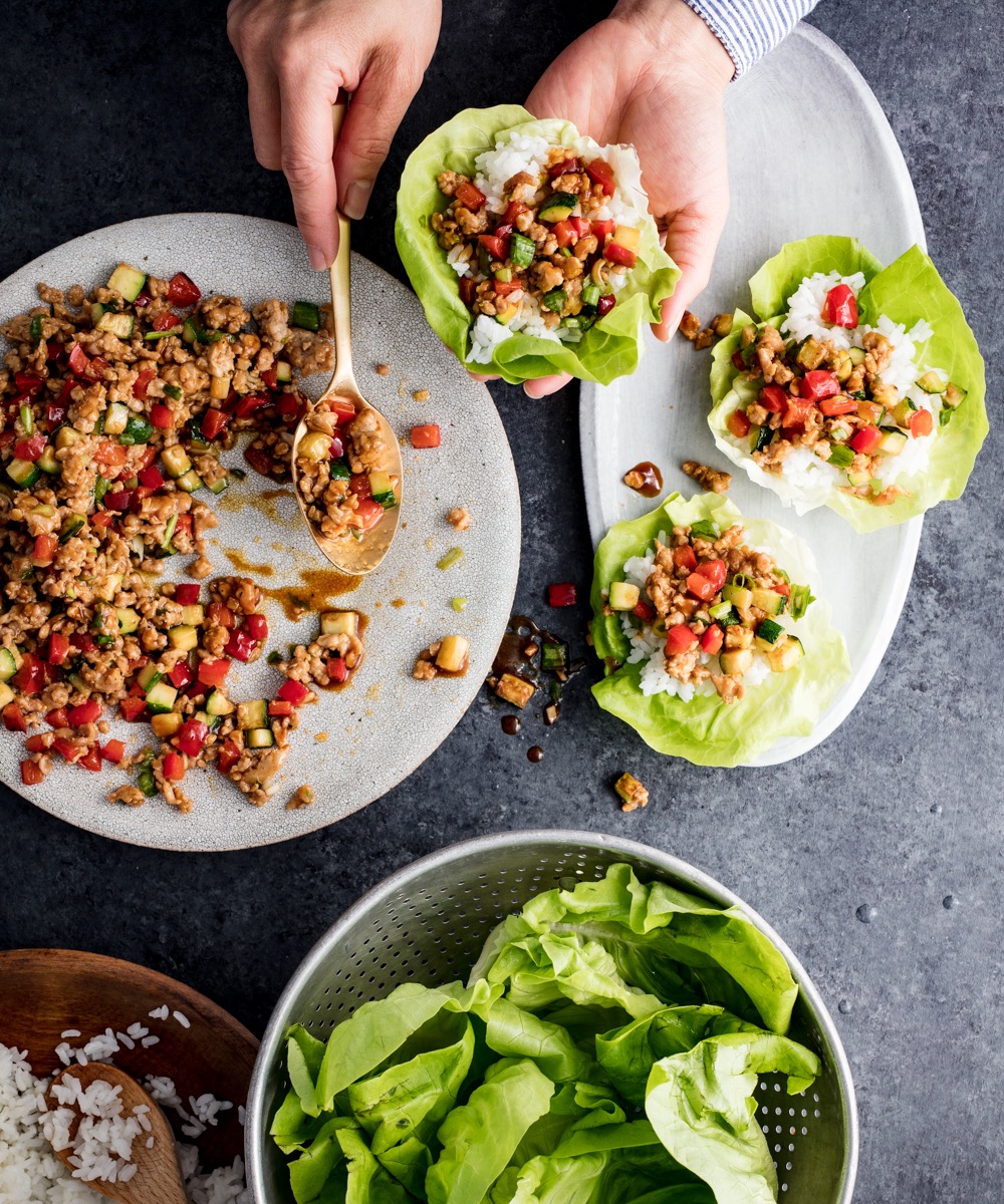 Chinese Chicken Lettuce Cups with Hoisin Sauce | Half the Sugar All the Love | Jennifer Tyler Lee