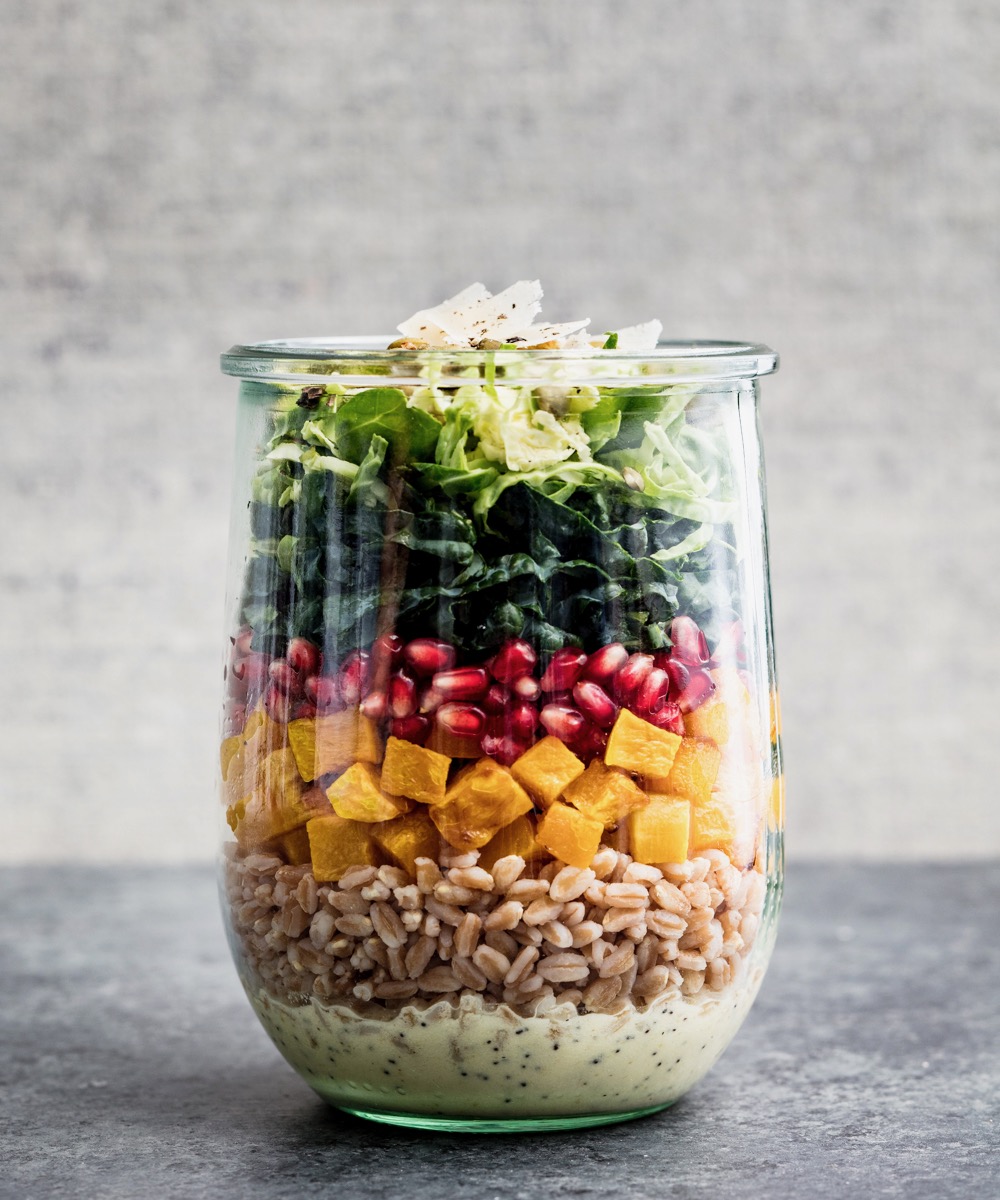 Mason Jar Salad with Creamy Poppyseed Dressing | Half the Sugar All the Love | Jennifer Tyler Lee