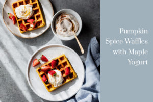 Pumpkin Spice Waffles | Half the Sugar All the Love | Jennifer Tyler Lee | Title Image