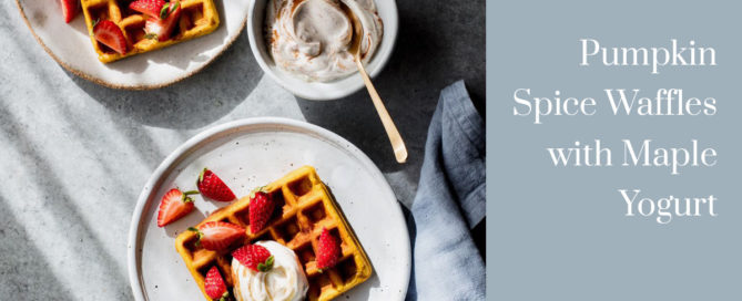 Pumpkin Spice Waffles | Half the Sugar All the Love | Jennifer Tyler Lee | Title Image