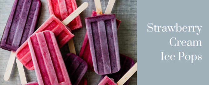 Strawberry Cream Ice Pops | Jennifer Tyler Lee | Half the Sugar All the Love