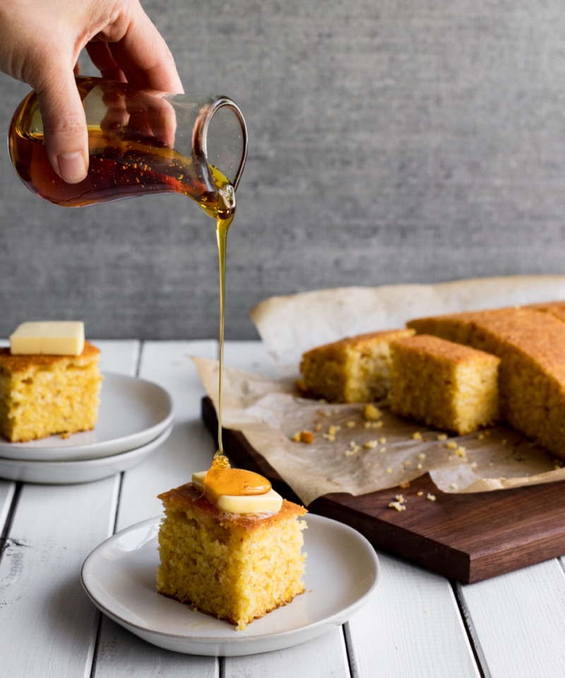 maple-brown butter corn bread | half the sugar all the love | Jennifer Tyler Lee maple-brown butter corn bread | half the sugar all the love | Jennifer Tyler Lee