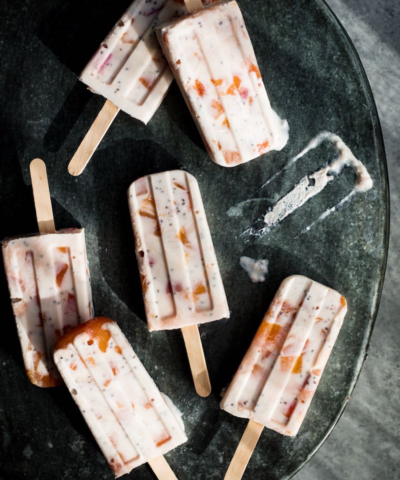 Honey Peach Breakfast Pops | Jennifer Tyler Lee | Half the Sugar, All the Love Honey Peach Breakfast Pops | Jennifer Tyler Lee | Half the Sugar, All the Love