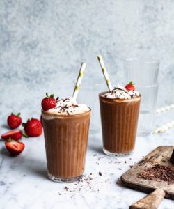 Kids Chocolate Frappe with Maple-Vanilla Whipped Cream | Half the Sugar All the Love | Jennifer Tyler Lee